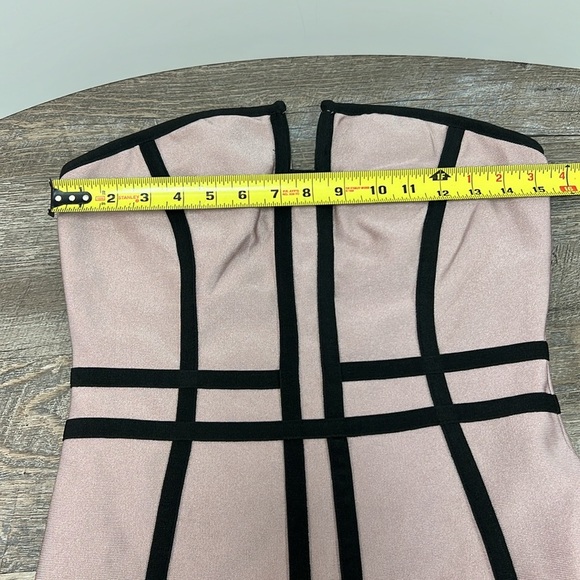 Wynwood Couture Strapless Fitted Corset Trimmed Dress Size Large - Picture 9 of 13